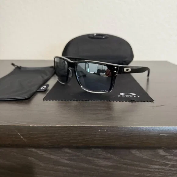 OO9102 Oakley Holbrook Dark Ink Fade Polished Frame Prizm Polarized Sunglasses - Picture 6 of 13